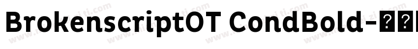 BrokenscriptOT CondBold字体转换